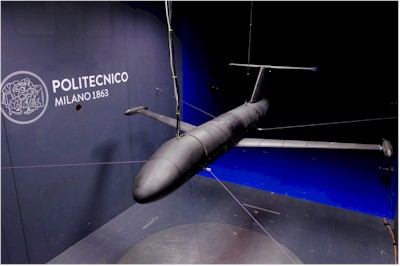 F-XDIA Model inside the Large POLIMI's Wind Tunnel